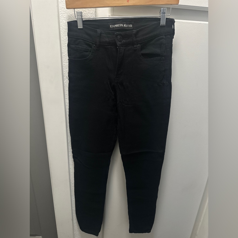 Express Stretchy High Waist Women's Black Skinny Jeans